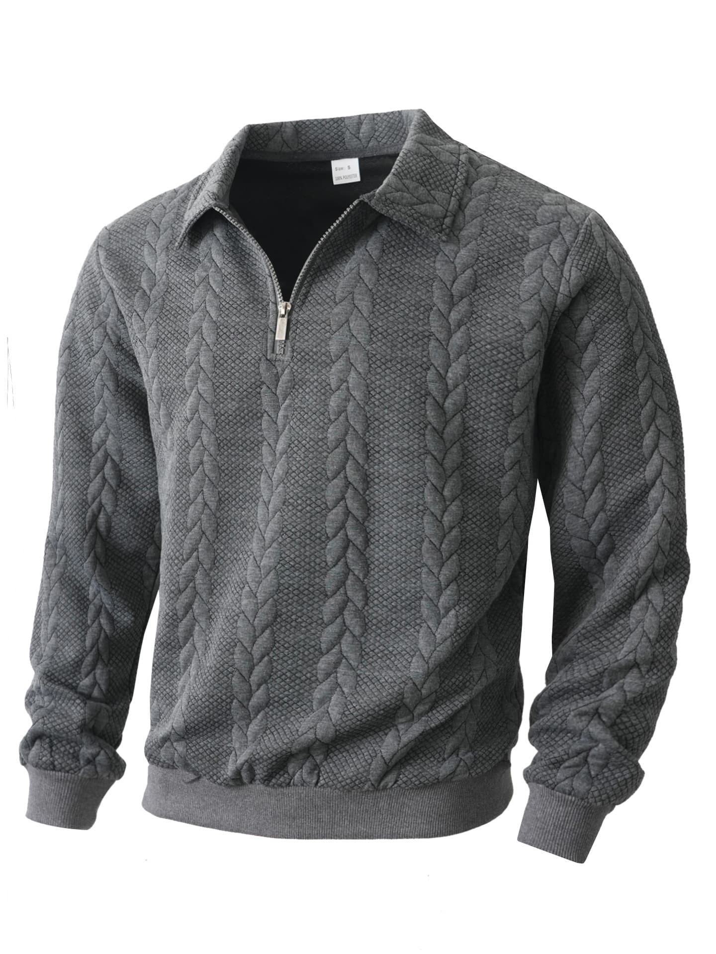 Mens Casual Sporty Half-zip Hoodie