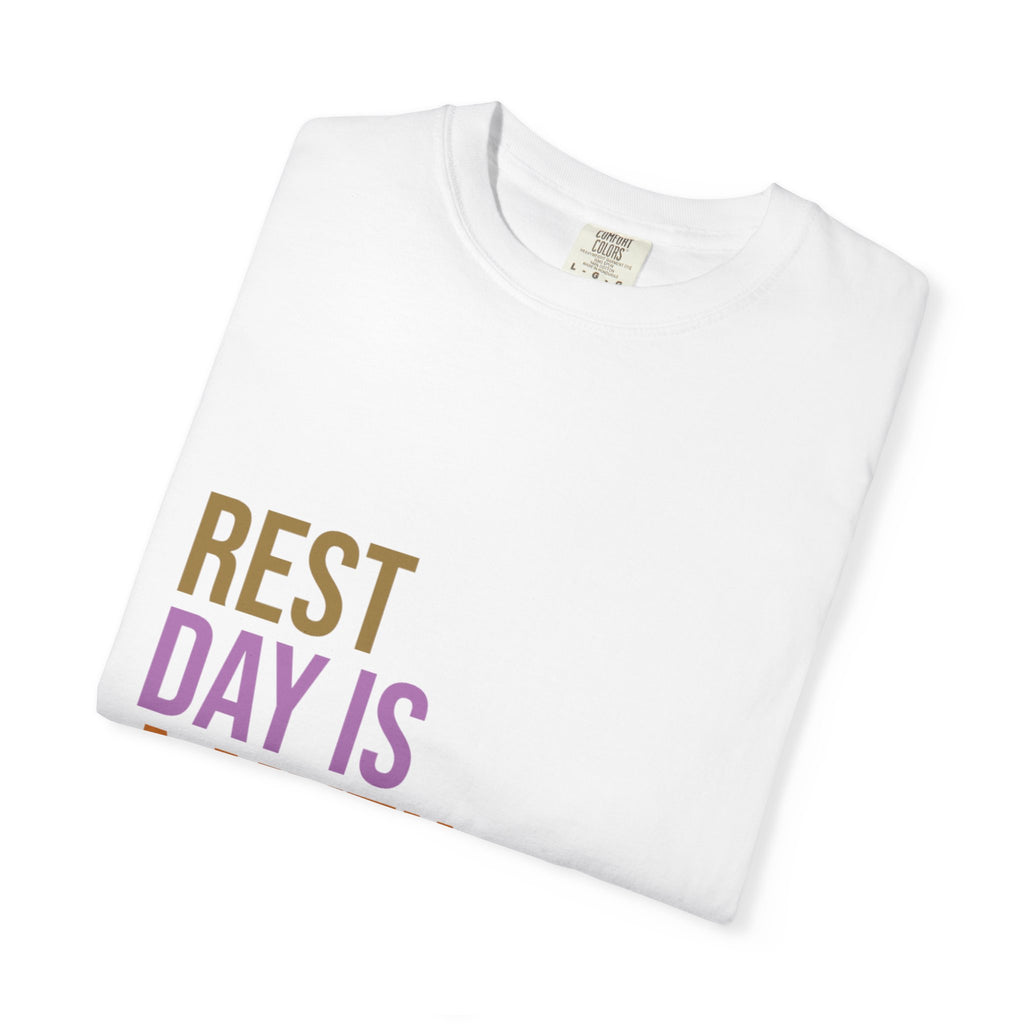 T-Shirt — "Rest Day Is A Myth" Fitness Tee (Motivational Workout Shirt)